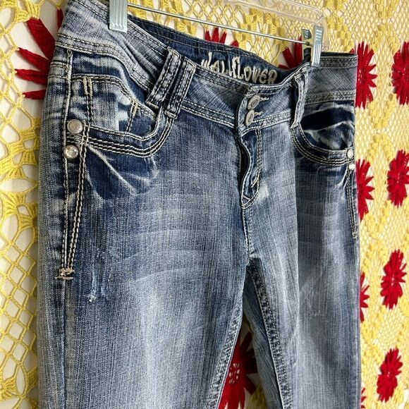 Wallflower Blue Flare & Wide Leg Jeans - Picture 8 of 16